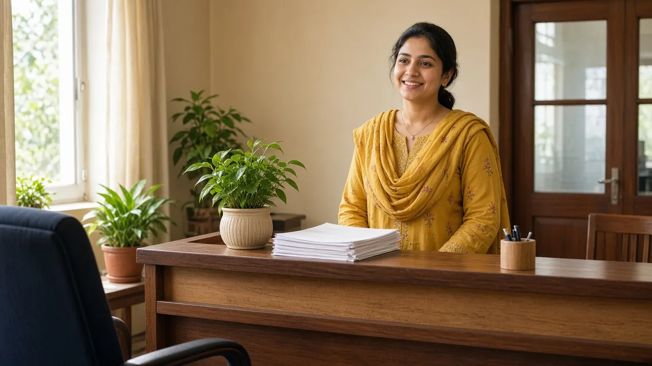 Front desk of the administration office